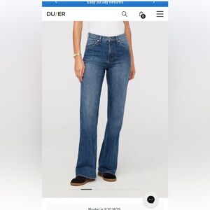 Duer high waisted wide leg Jean